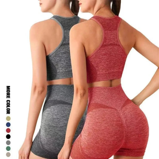 Conjunto deportivo mujer 2pcs rojo talla unica