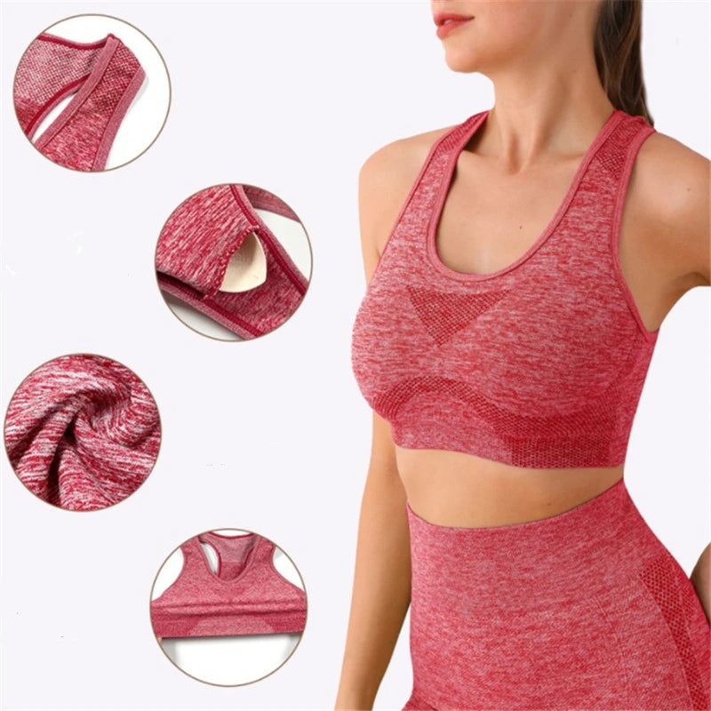 Conjunto deportivo mujer 2pcs rojo talla unica